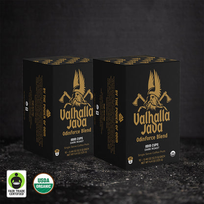 Death Wish Coffee 20 Count Valhalla Java Single-Serve Pods.