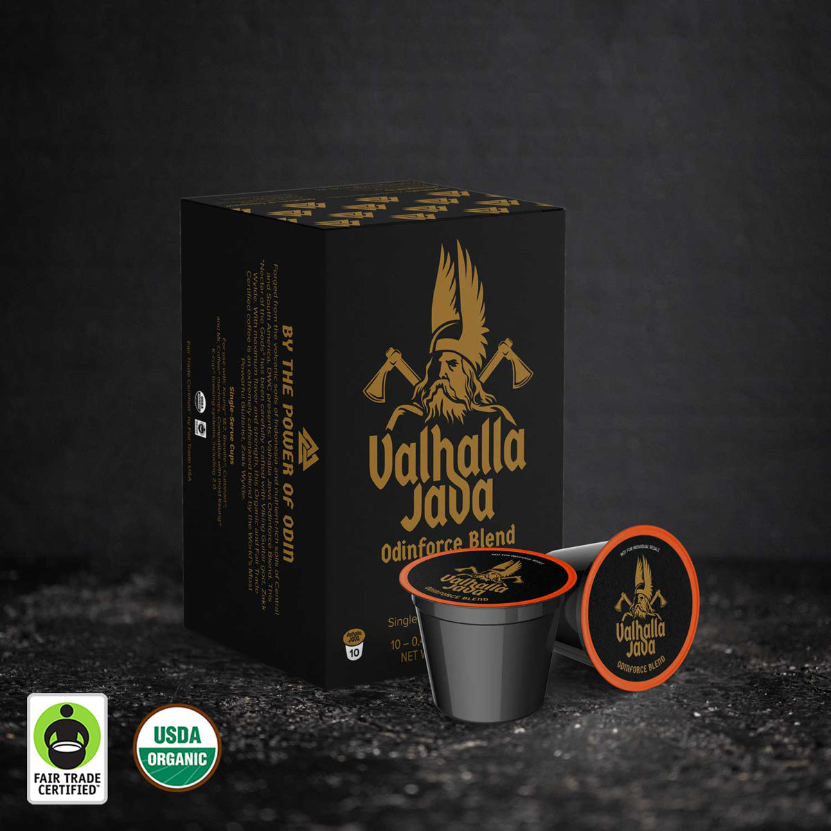 Death Wish Coffee 10 Count Valhalla Java Single-Serve Pods.