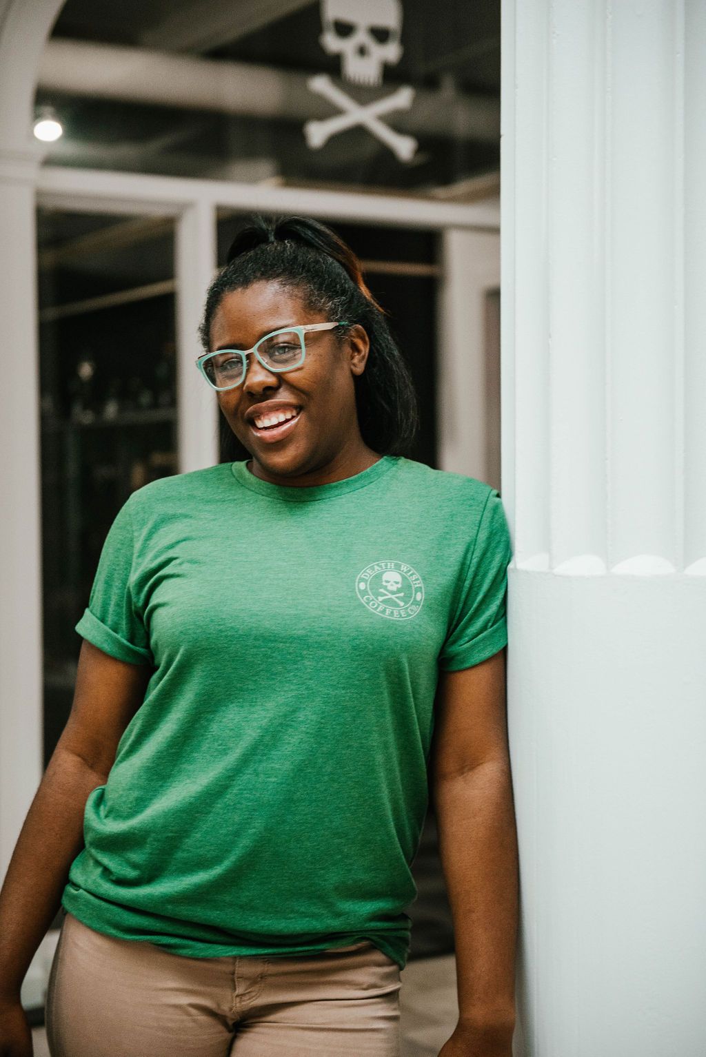 Woman wearing Cthulhu Medallion Limited-edition T-shirt