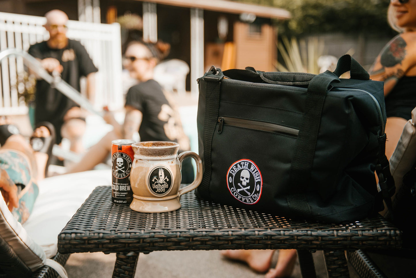 Death Wish Cooler with mug and cold brew