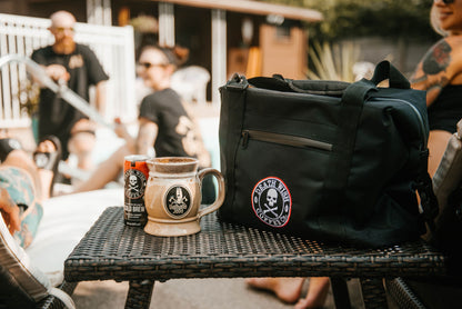 Death Wish Cooler with mug and cold brew