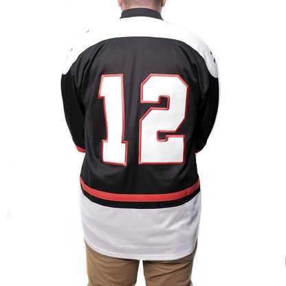 Back view of man wearing Death Wish 2019 Hockey Jersey